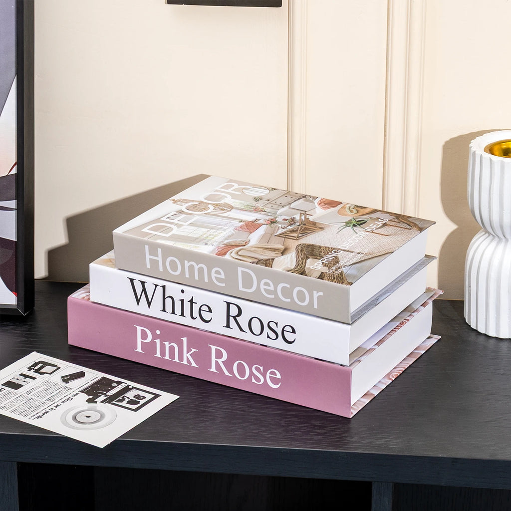 Luxe Decorative Faux Book Set (3-Piece) – Designer Coffee Table Decor
