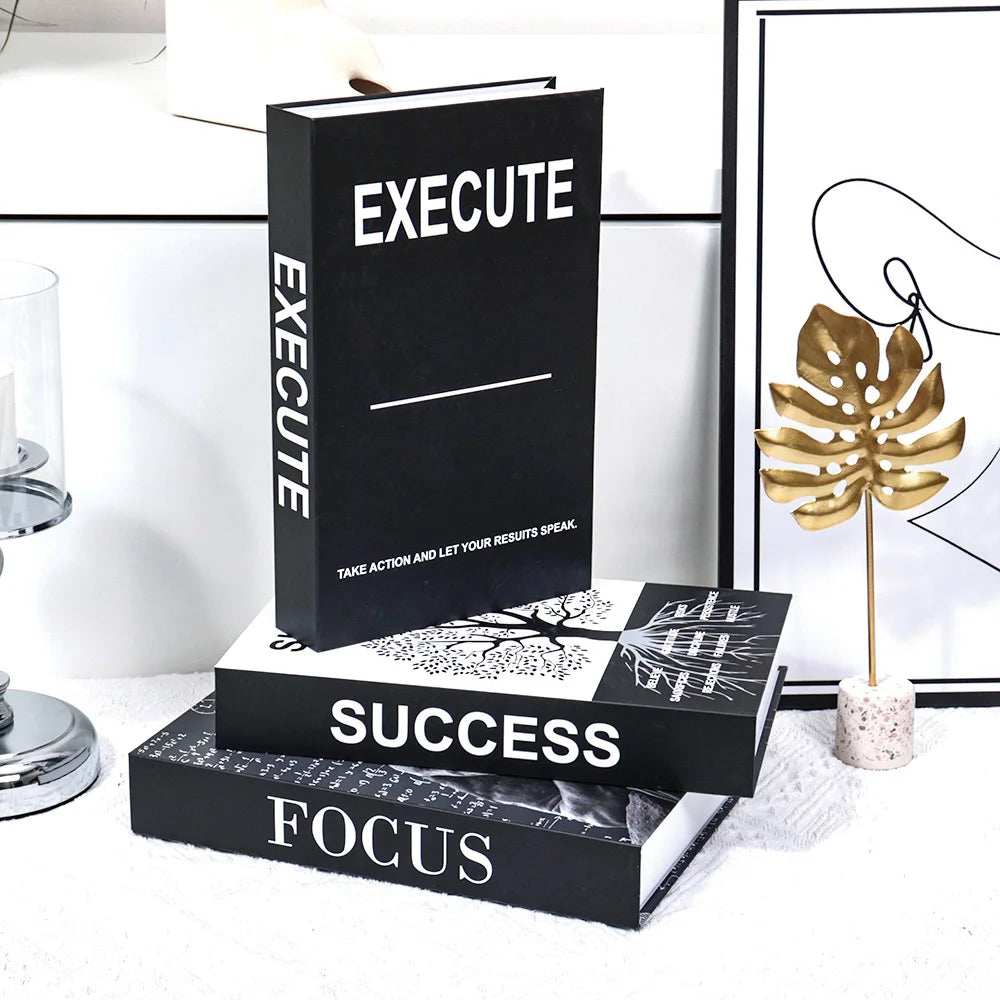 Luxe Decorative Faux Book Box – Minimalist Coffee Table Accent