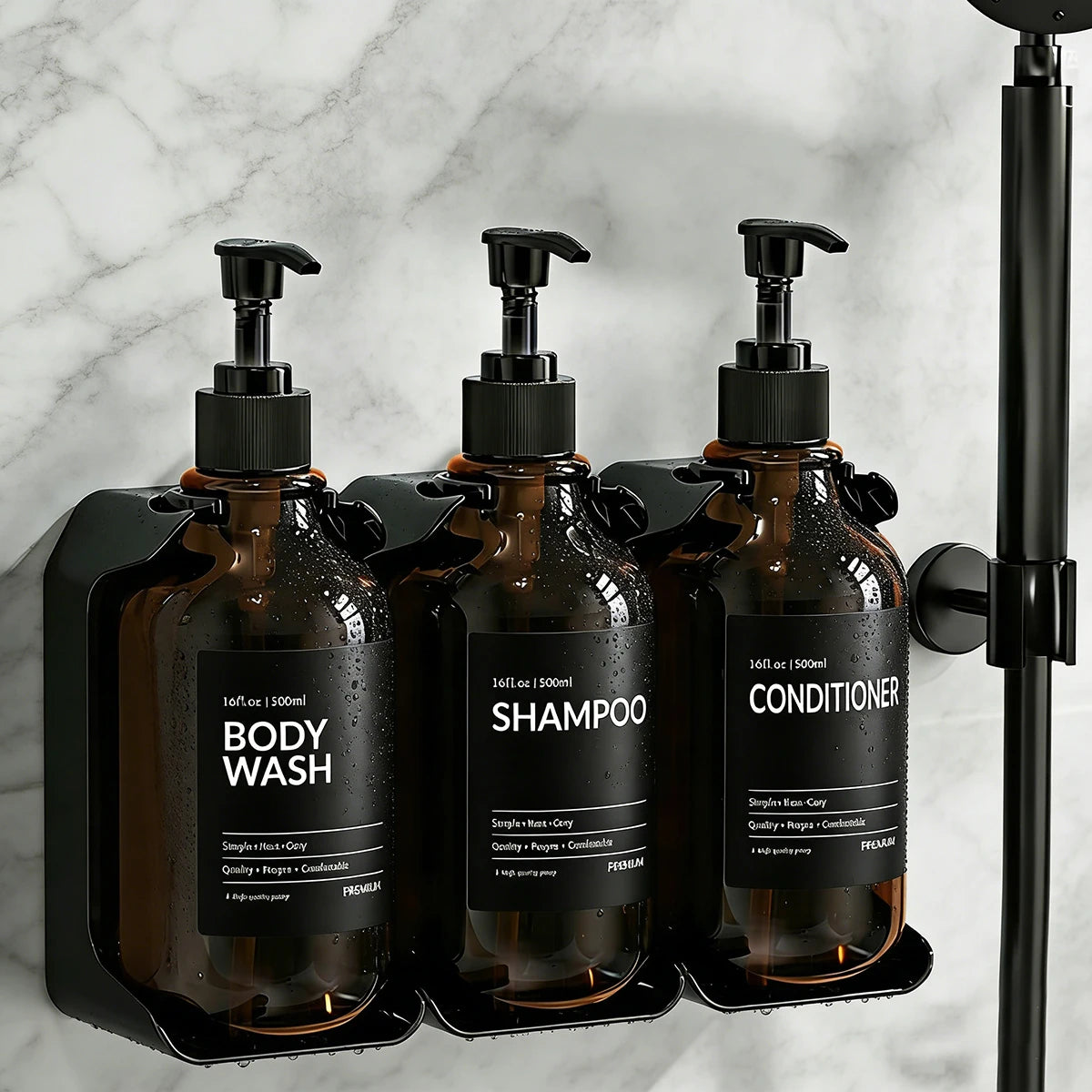NordicWall™ Wall-Mounted Shower Dispenser Set