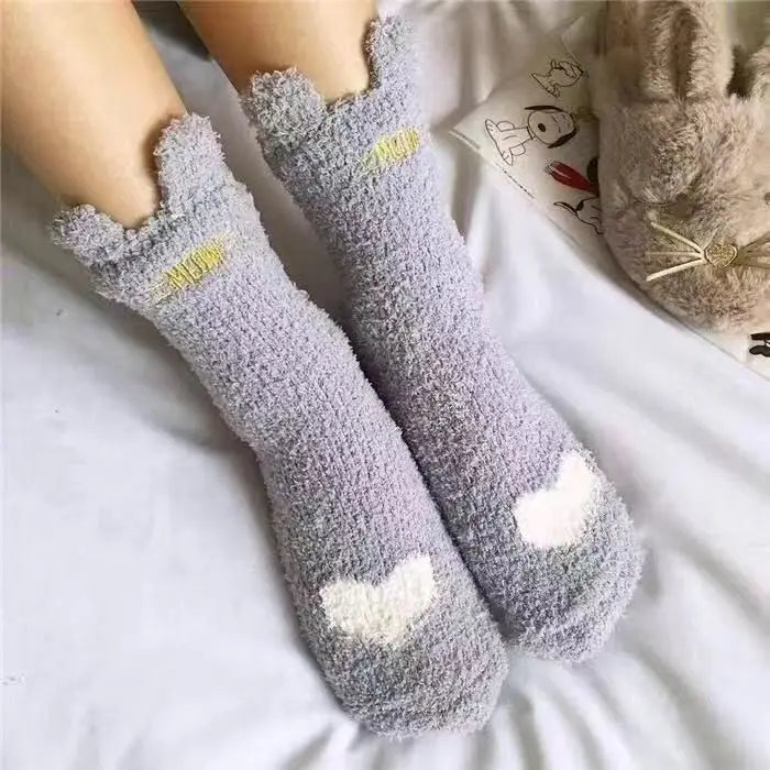 Women's Non-Slip Plush Knitted Socks