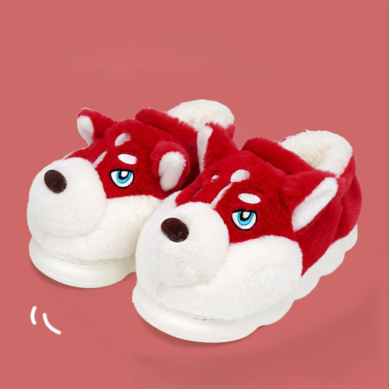 Men’s Cotton Animal Plush Slippers