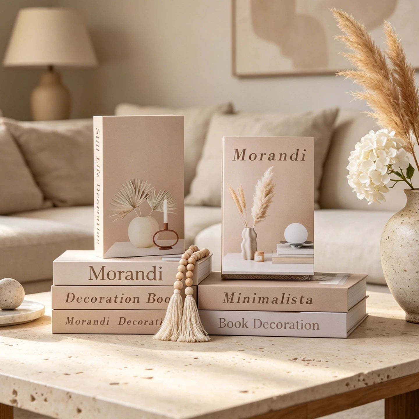 Morandi Decorative Book Box – Luxury Coffee Table Storage Decor