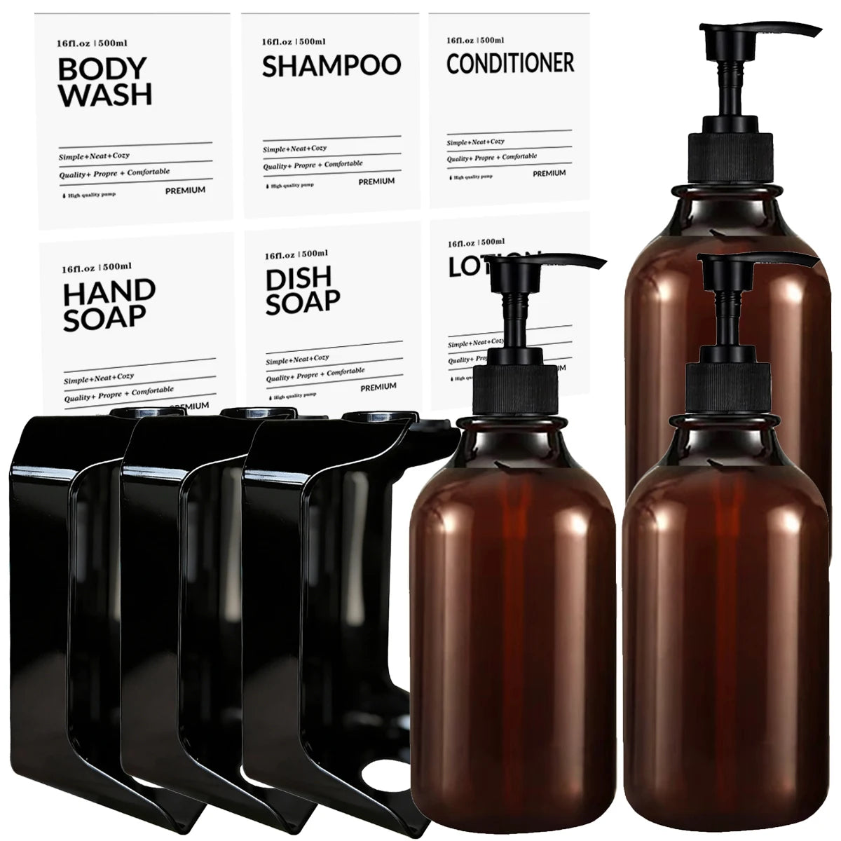 NordicWall™ Wall-Mounted Shower Dispenser Set