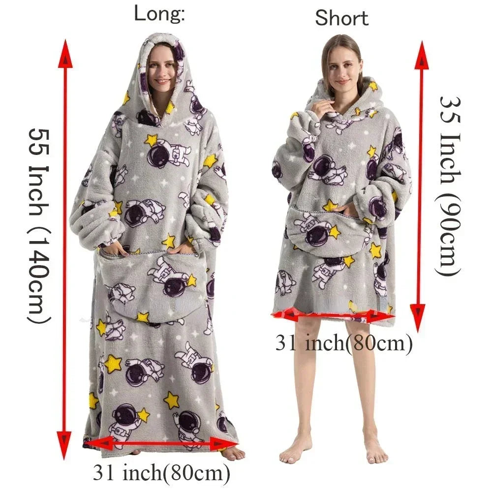 Sherpa Blanket Plush Flannel Sweatshirt