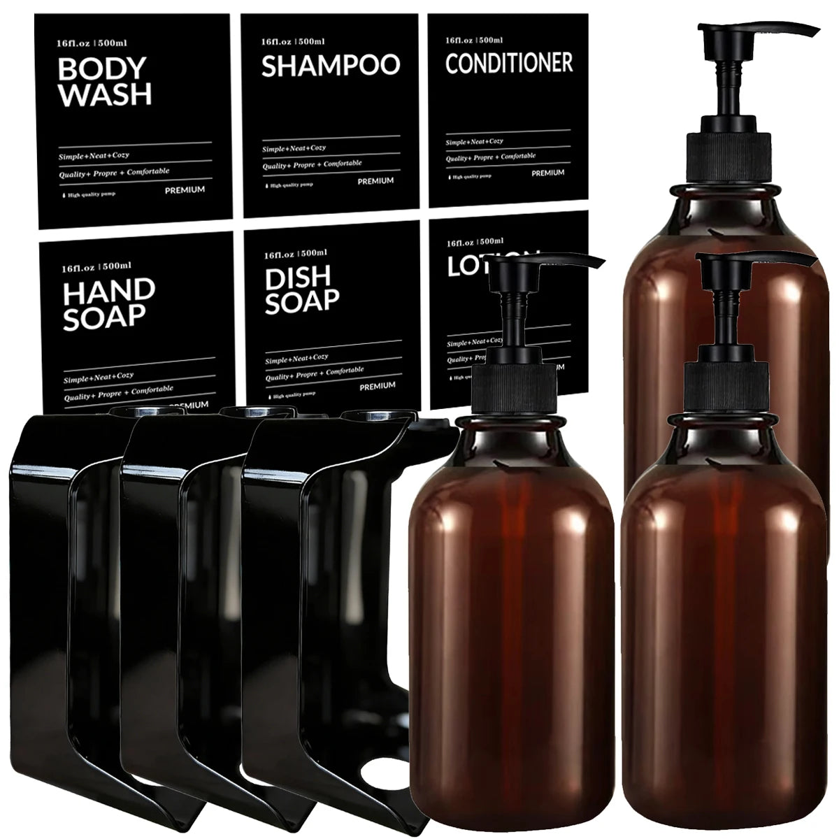 NordicWall™ Wall-Mounted Shower Dispenser Set