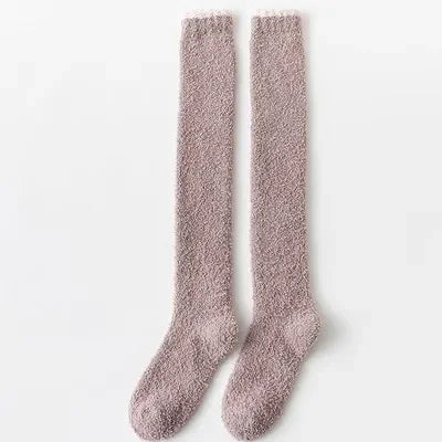 Women's Winter Coral Fleece Over-Knee High Socks