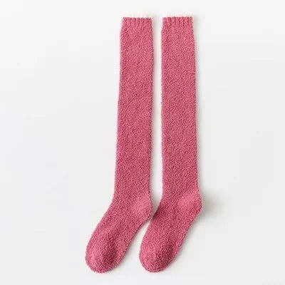 Women's Winter Coral Fleece Over-Knee High Socks