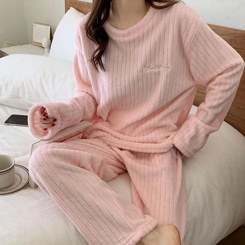 Women Velvet Pajama Set