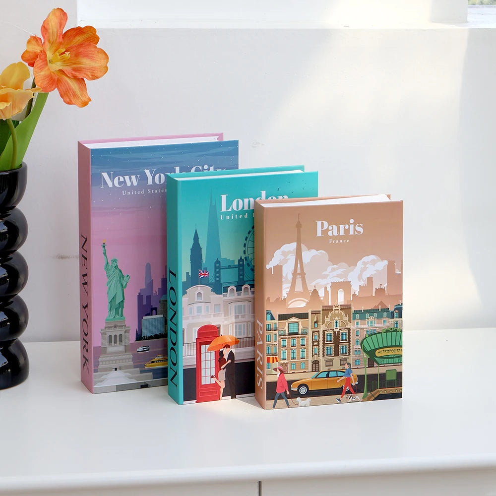 Luxe Decorative Faux Book Set (3-Piece) – Designer Coffee Table Decor
