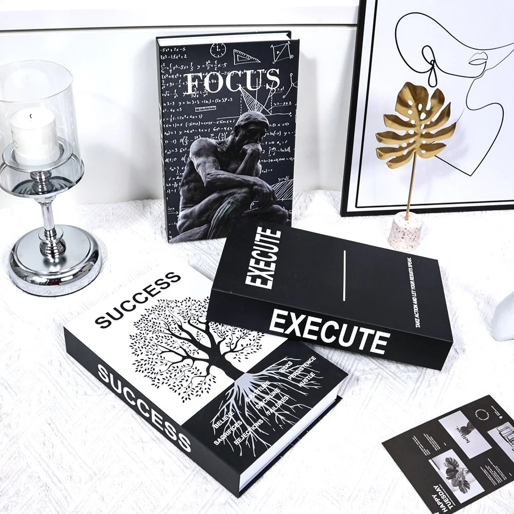 Luxe Decorative Faux Book Box – Minimalist Coffee Table Accent