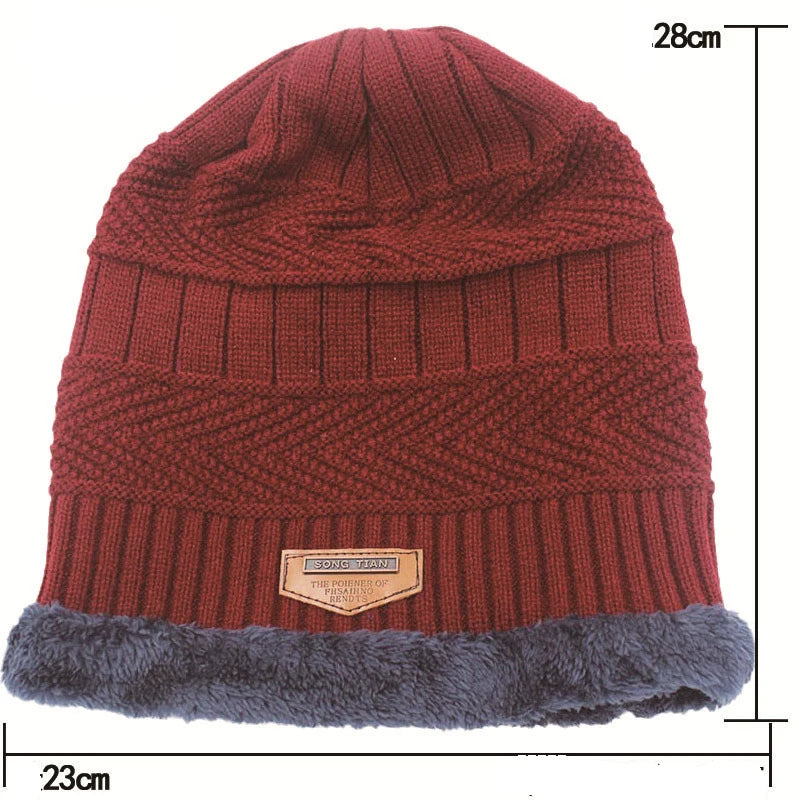 Knitted Velvet Thickened Pullover Hat