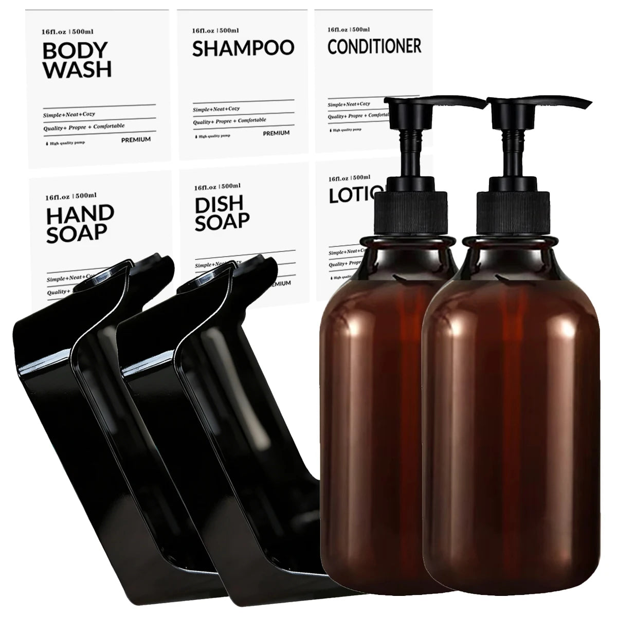 NordicWall™ Wall-Mounted Shower Dispenser Set