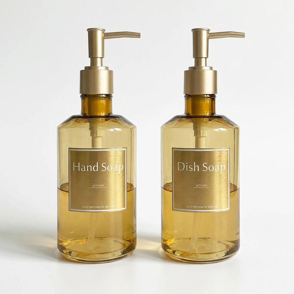 2-Piece Kitchen Soap Dispenser Set – Hand Soap & Dish Soap