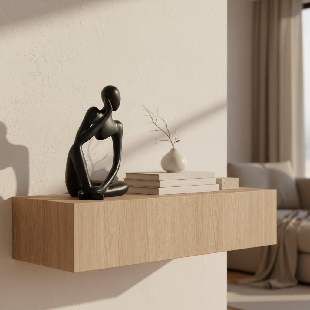 Abstract Thinker Sculpture – Nordic Resin Figurine for Modern Home Decor