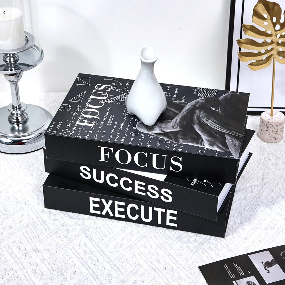 Luxe Decorative Faux Book Box – Minimalist Coffee Table Accent