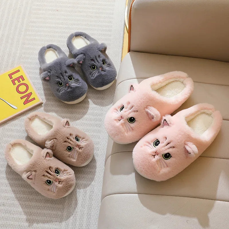 Women's Winter Home Cat Slippers