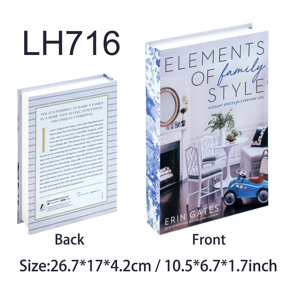 Luxe Decorative Faux Book Box – Minimalist Coffee Table Accent