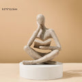 Abstract Thinker Sculpture – Modern Resin Bookshelf & Home Decor