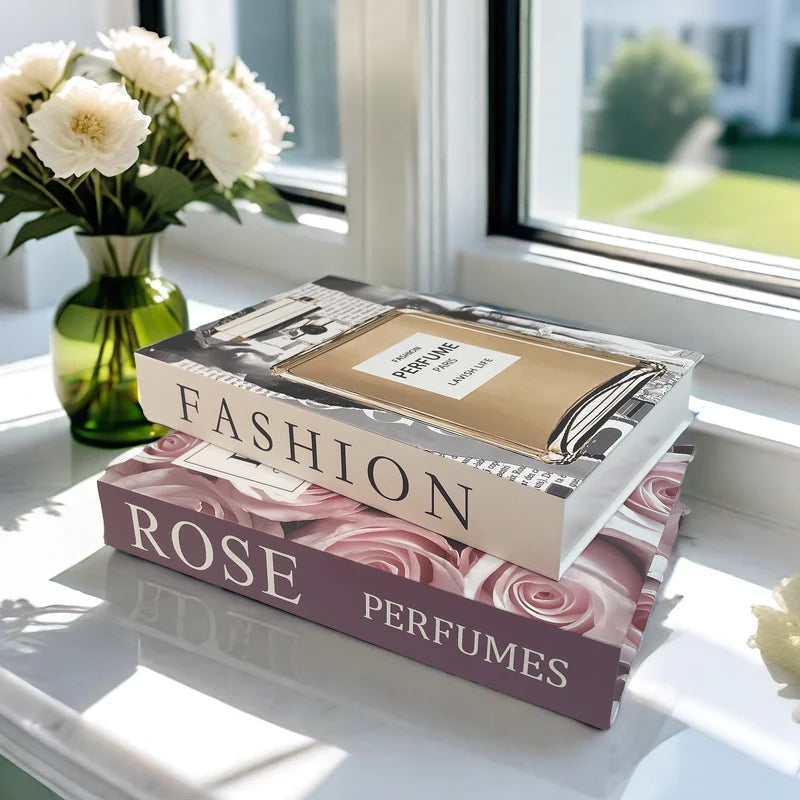 Faux Book Storage Box – Luxe Perfume Designer Coffee Table Decor