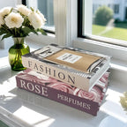 Faux Book Storage Box – Luxe Perfume Designer Coffee Table Decor
