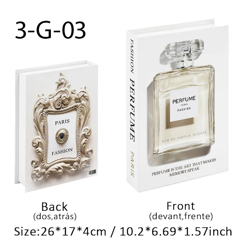 Faux Book Storage Box – Luxe Perfume Designer Coffee Table Decor