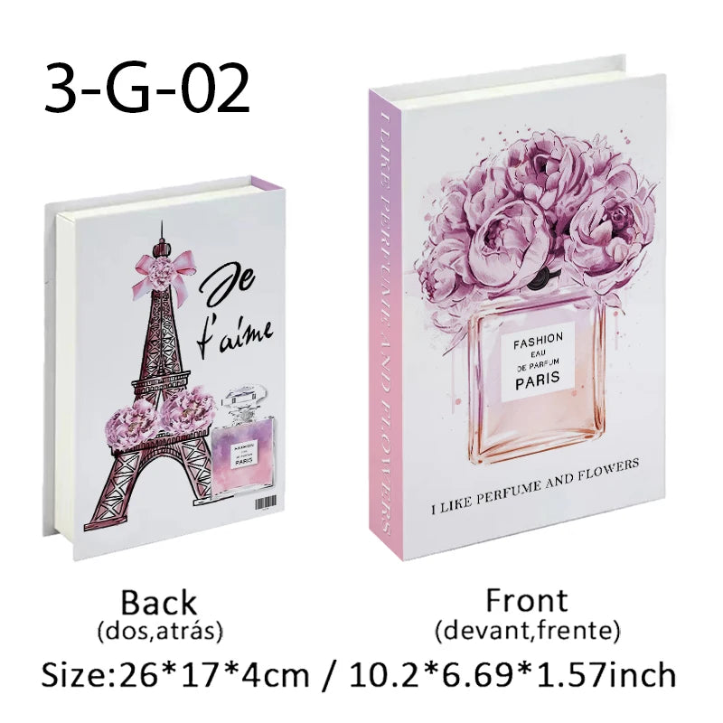 Faux Book Storage Box – Luxe Perfume Designer Coffee Table Decor