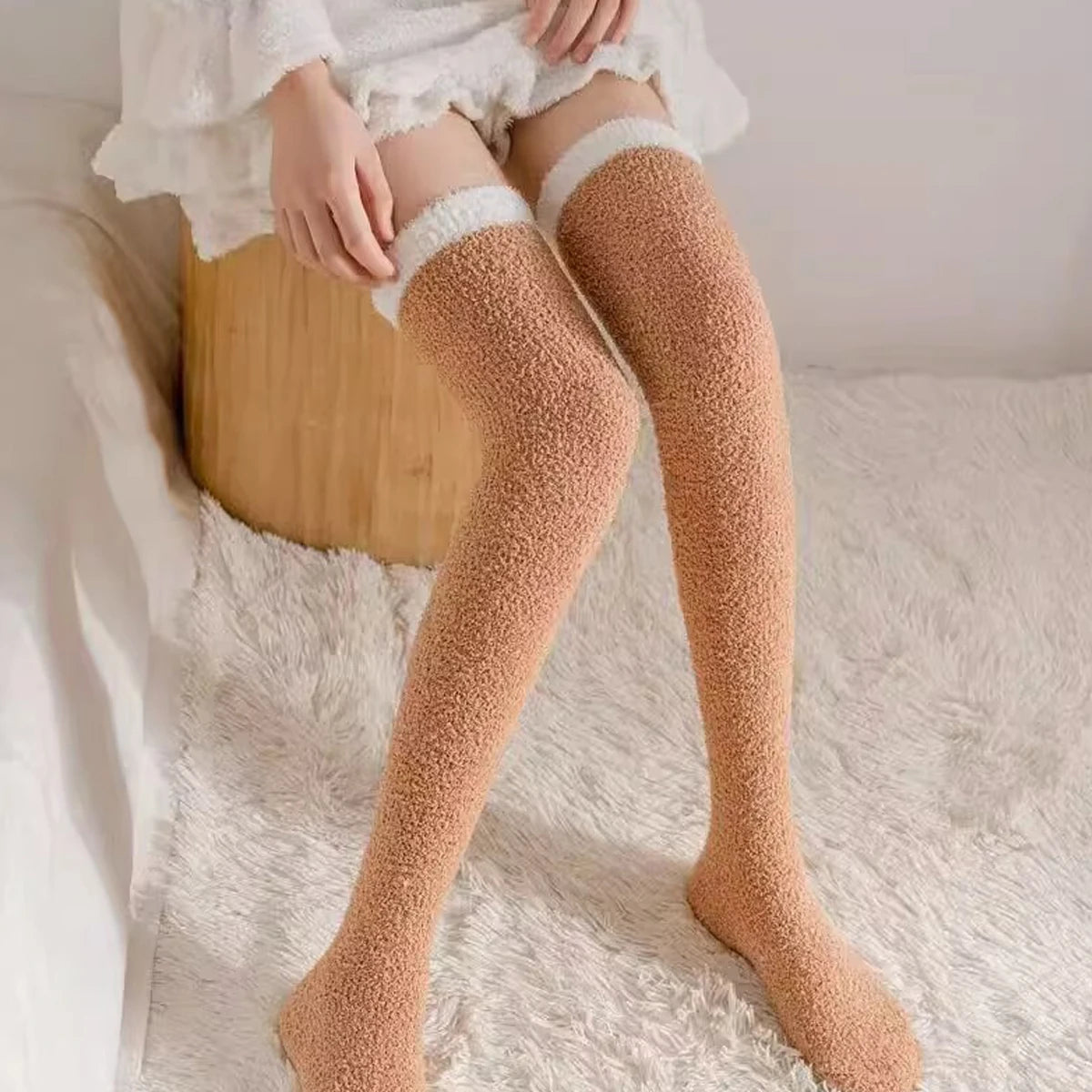 Women's Non-Slip Plush Knitted Socks