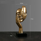 Abstract Face Sculpture – Modern Resin Figurine | Warm Haven