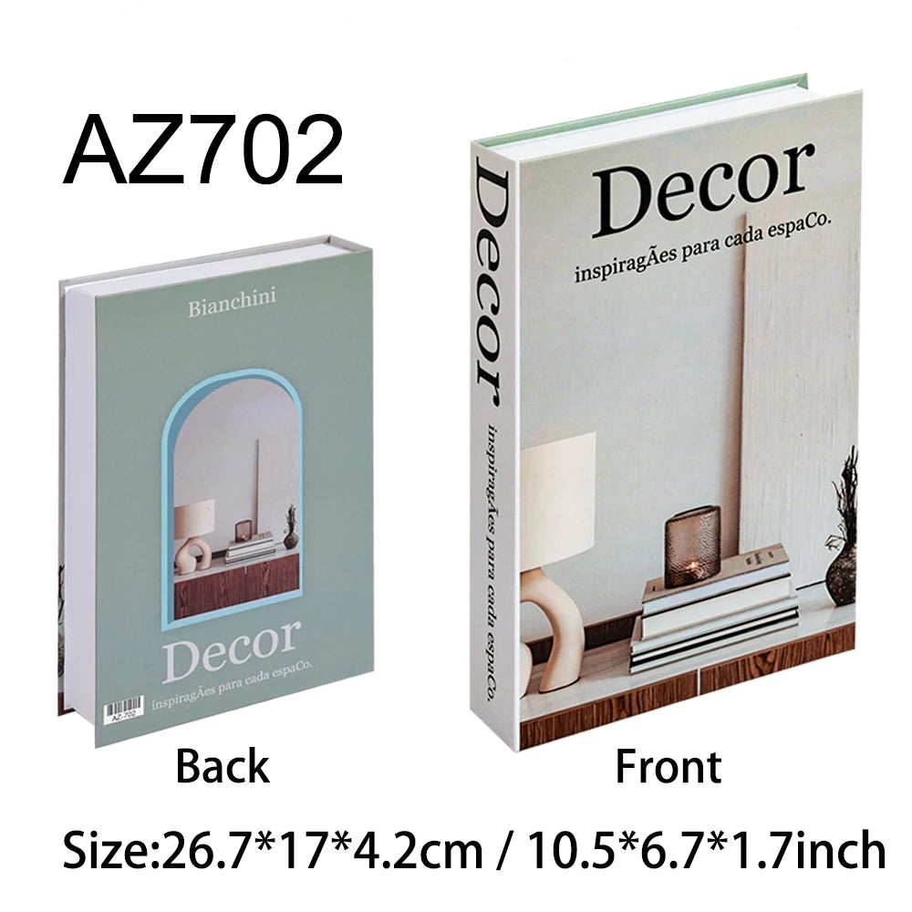 Luxe Decorative Faux Book Box – Minimalist Coffee Table Accent