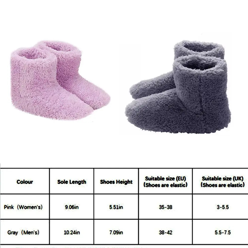 USB Heated Plush Foot Warmer Shoes