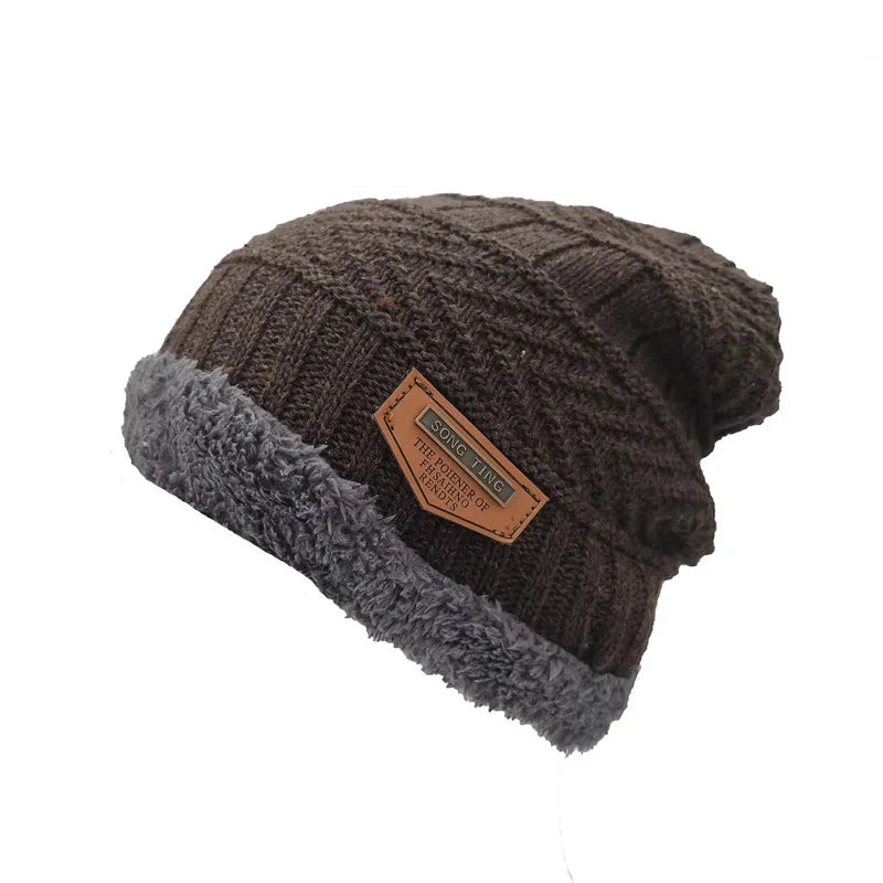 Knitted Velvet Thickened Pullover Hat