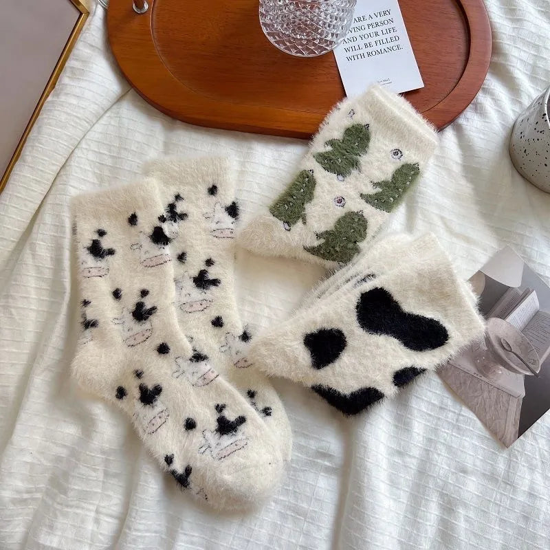 Women's Non-Slip Plush Knitted Socks