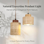 Wabi-Sabi Stone Pendant Lamp – Modern Japanese Hanging Light