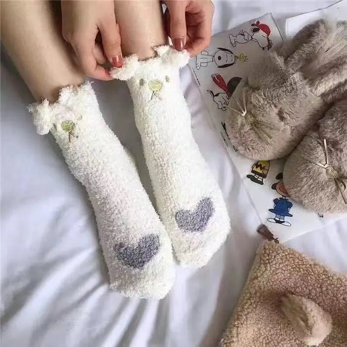 Women's Non-Slip Plush Knitted Socks