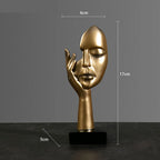 Abstract Face Sculpture – Modern Resin Figurine | Warm Haven