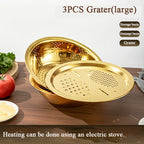 3-in-1 Stainless Steel Kitchen Prep Bowl – Grater, Strainer & Mixing Bowl