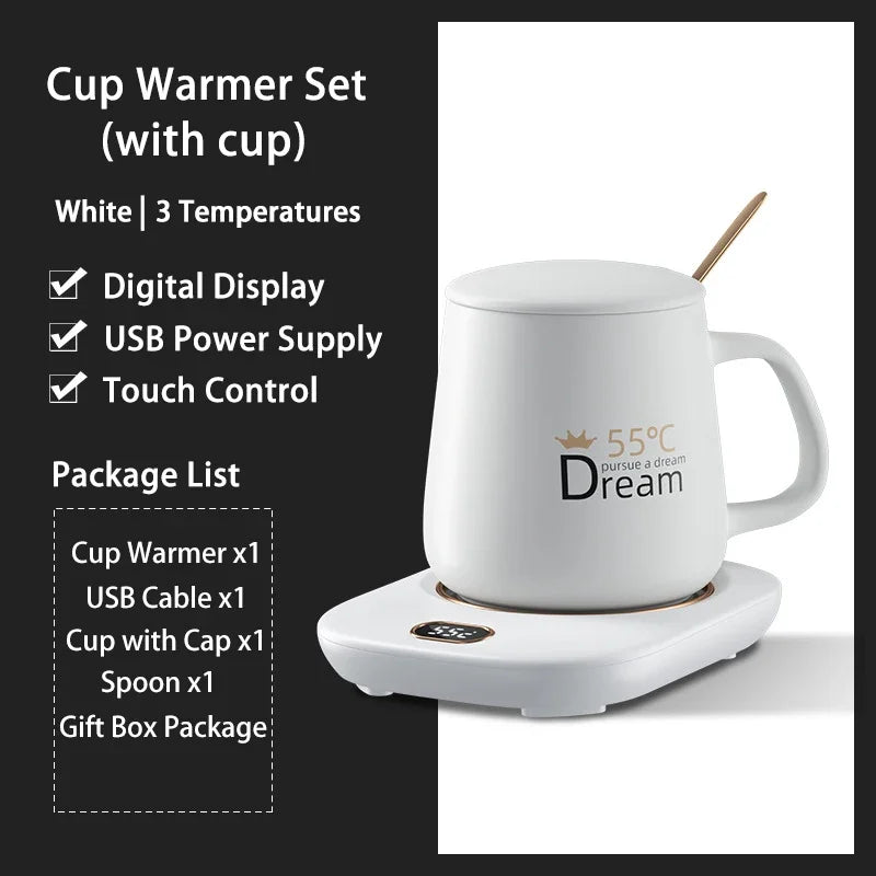 USB Coffee Mug Warmer 3 Temperature Settings