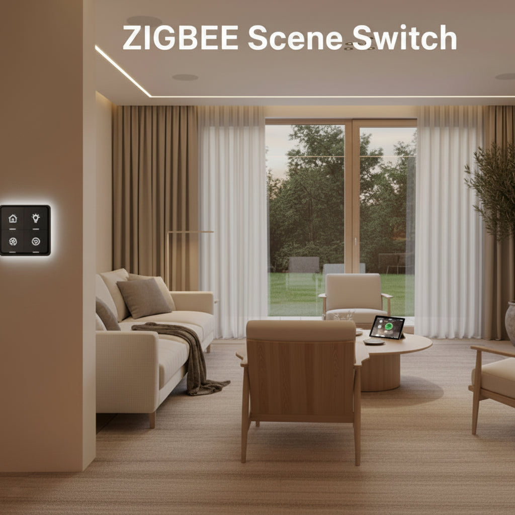 MOES 4-Button Smart Scene Switch – Wireless ZigBee Home Controller