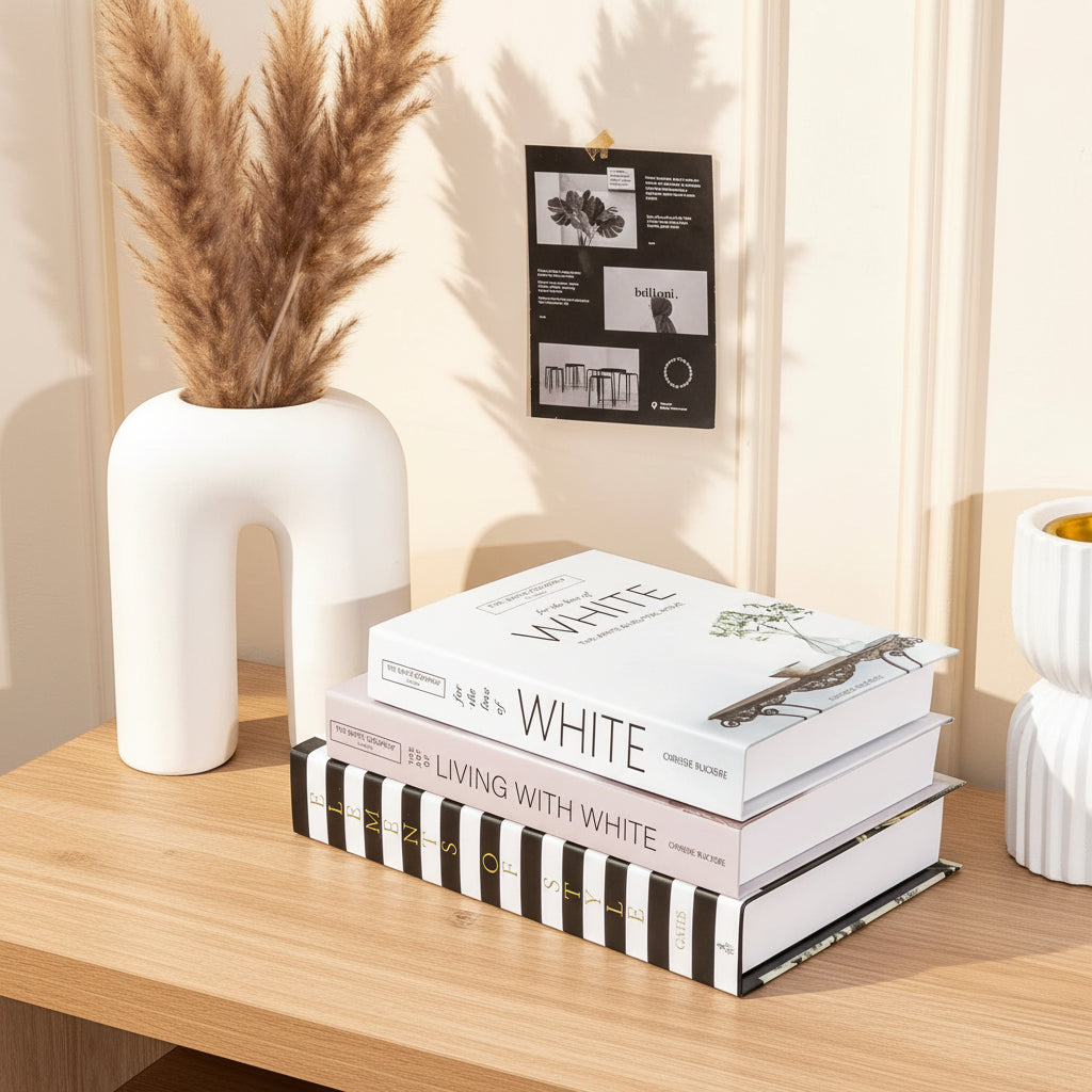 Luxe Decorative Faux Book Set (3-Piece) – Designer Coffee Table Decor