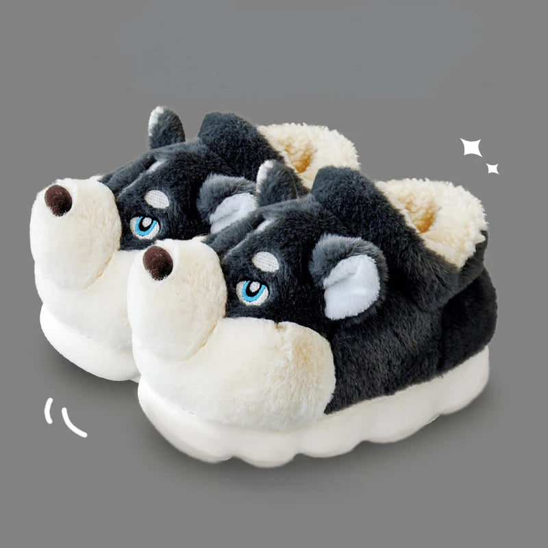 Men’s Cotton Animal Plush Slippers