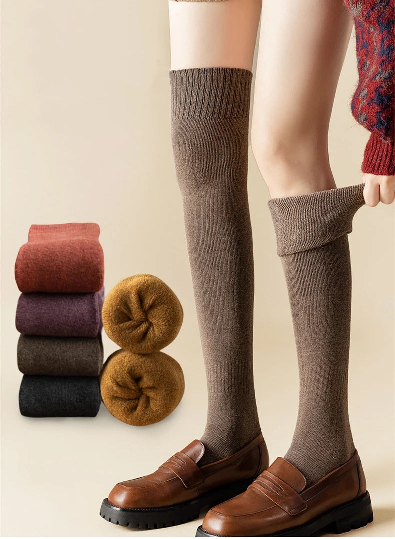 Women's Non-Slip Plush Knitted Socks