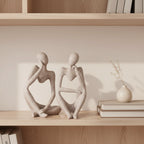 Abstract Thinker Sculpture – Nordic Resin Figurine for Modern Home Decor