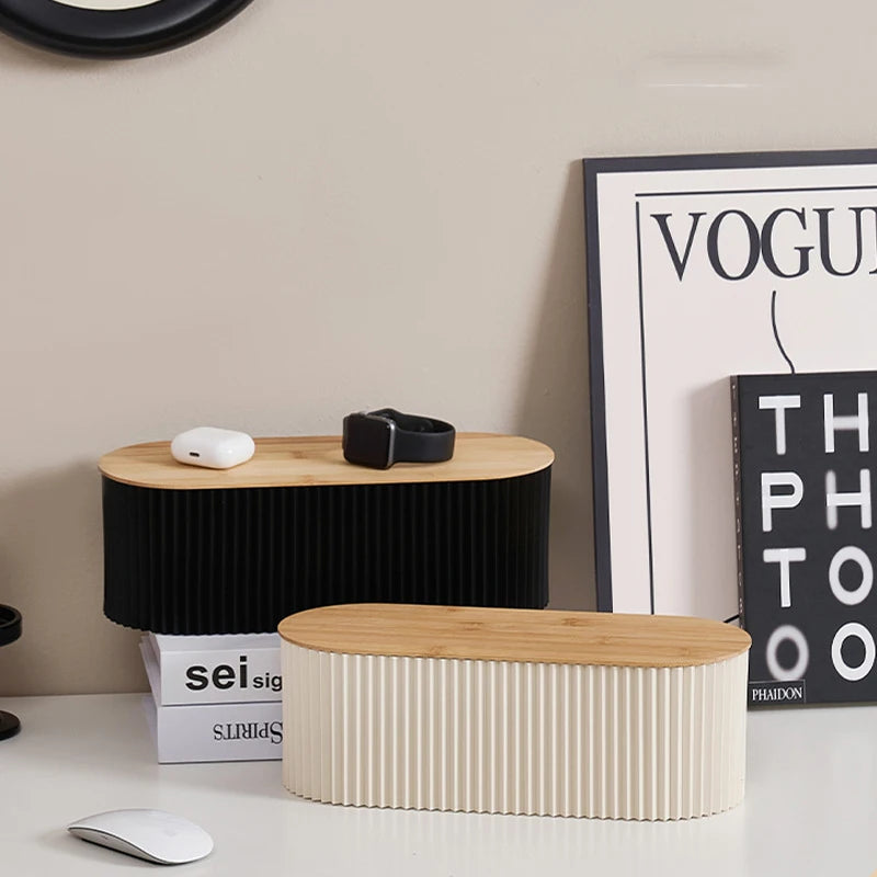 Bamboo Cable Management Box