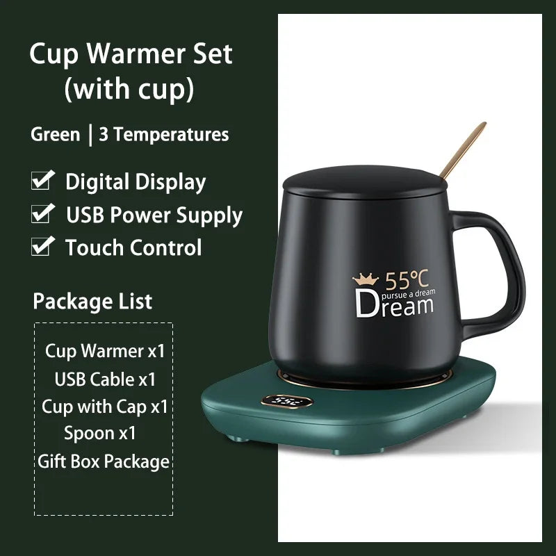 USB Coffee Mug Warmer 3 Temperature Settings