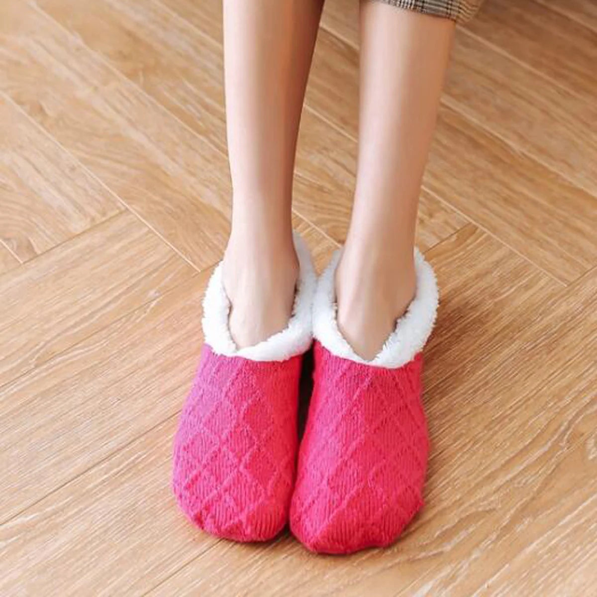 Women's Non-Slip Plush Knitted Socks