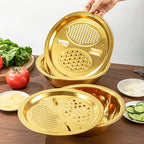 3-in-1 Stainless Steel Kitchen Prep Bowl – Grater, Strainer & Mixing Bowl