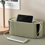 Nordic Cable Management Box – Desktop Plug & Wire Organizer