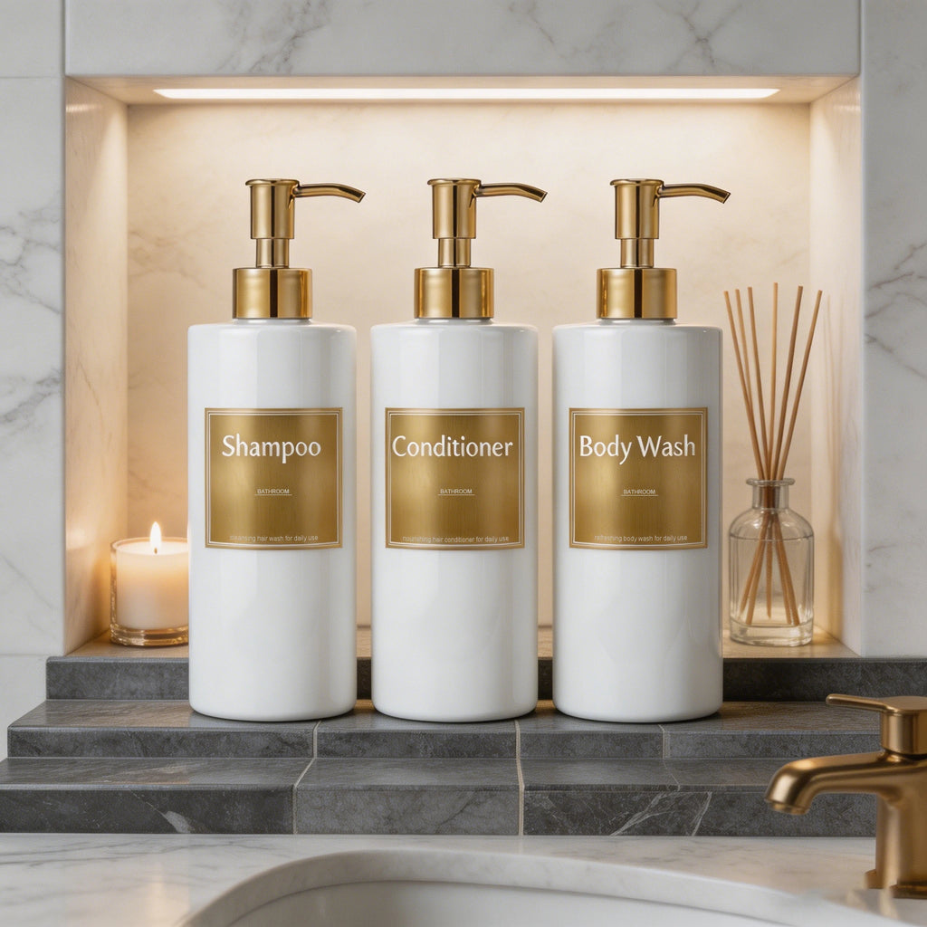 Elegant Refillable Soap Dispenser Set
