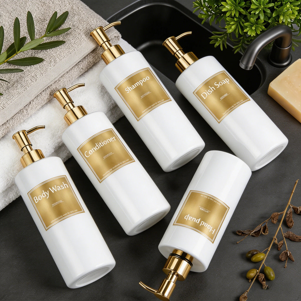 Elegant Refillable Soap Dispenser Set