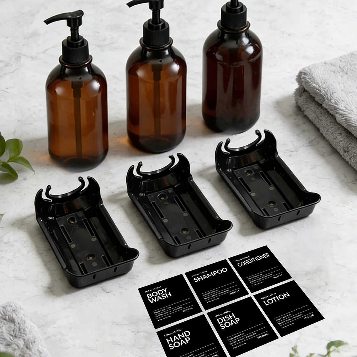 NordicWall™ Wall-Mounted Shower Dispenser Set